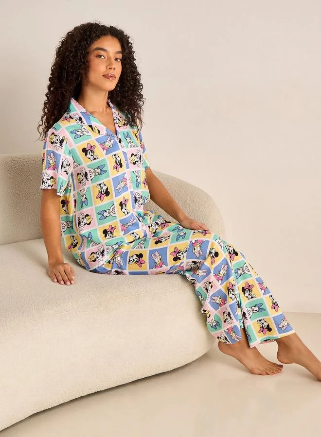 سبلاش فيڤ Pyjama Set Button-Down Shirt & Trousers Viscose